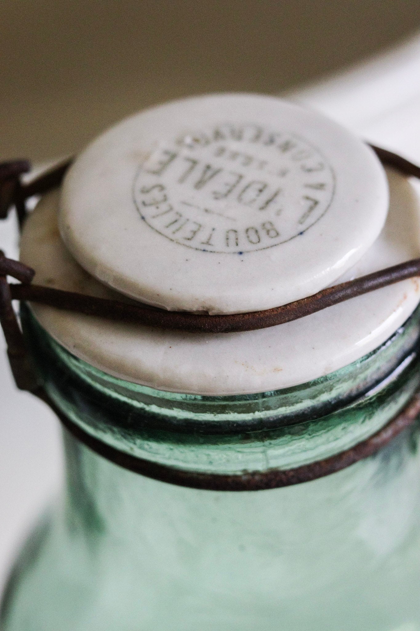 Extra Large Vintage French Canning Jar with Porcelain Top