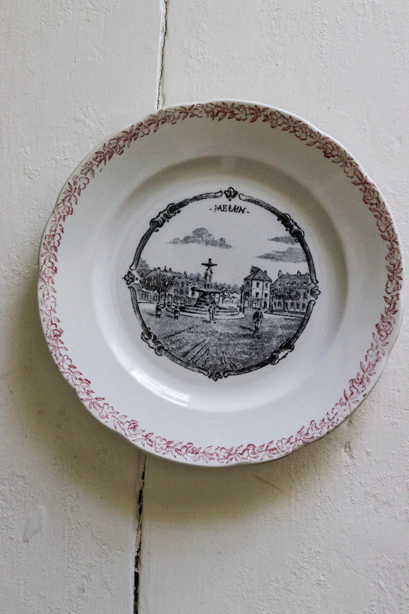 Antique French Transferware Plate  - Melun