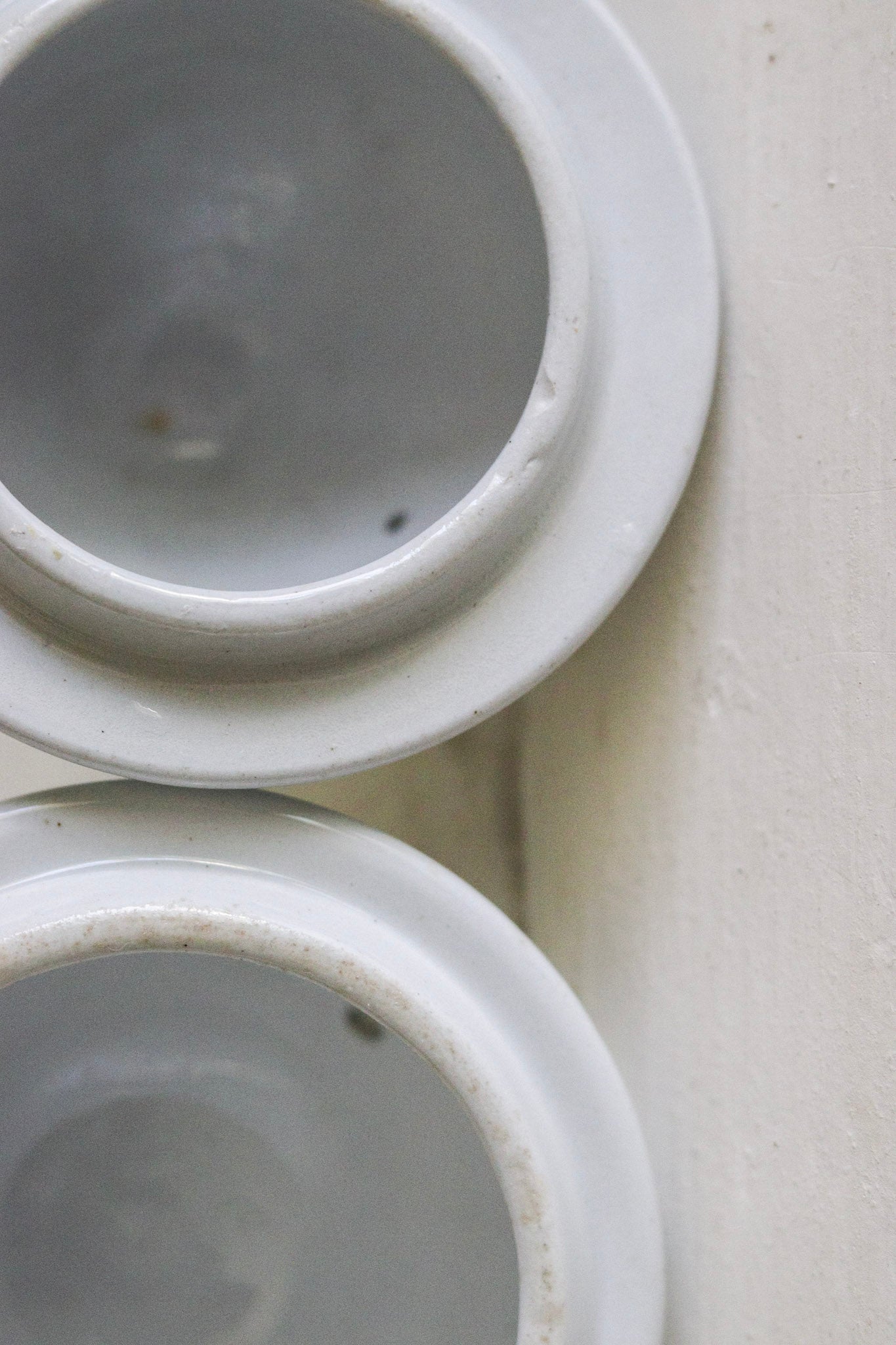 Pair of Ironstone Sugar Pot Lids