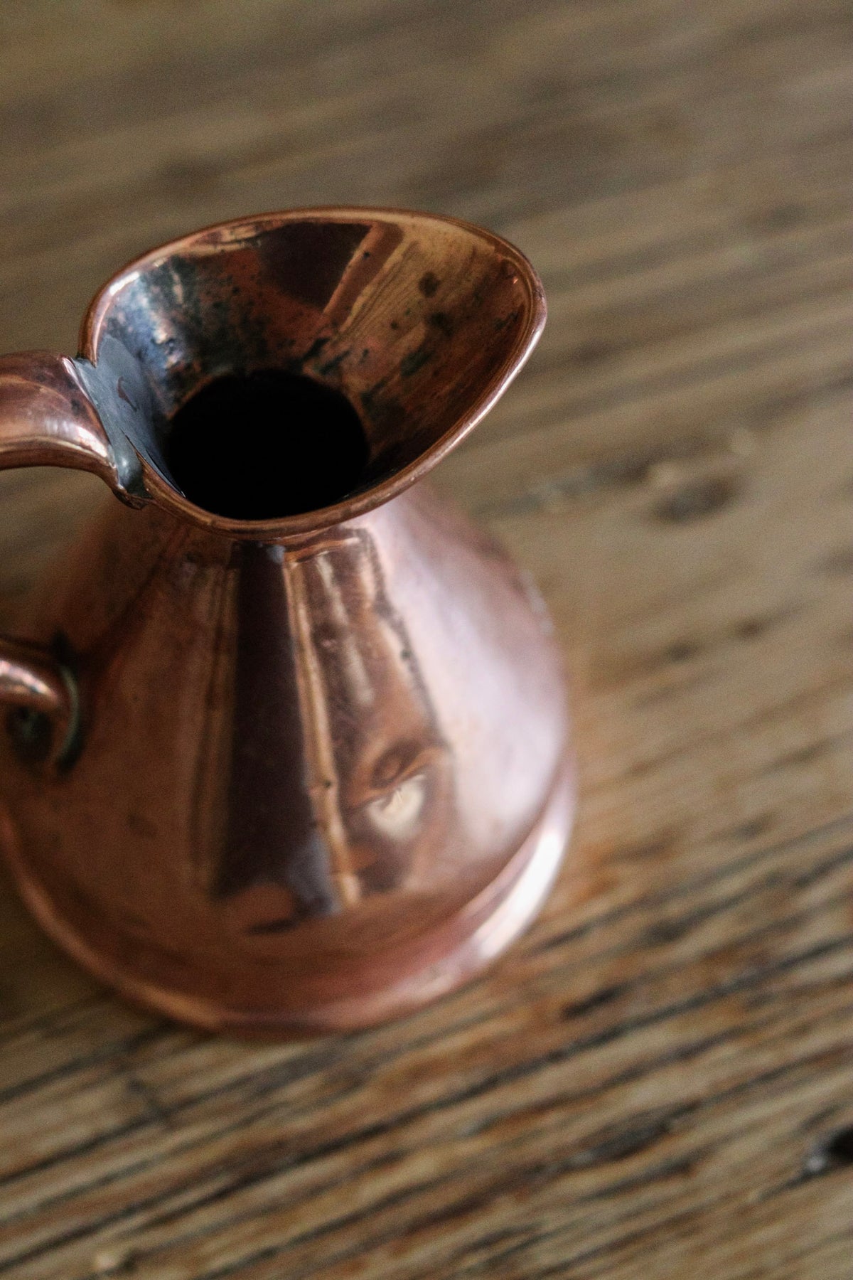Antique English Copper Gill Measuring Jug