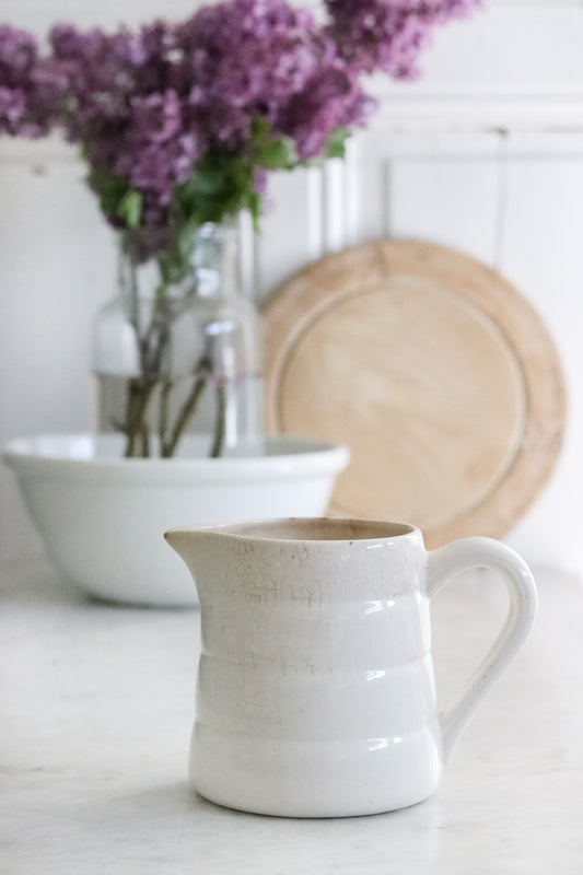 Vintage French Banded Pitcher