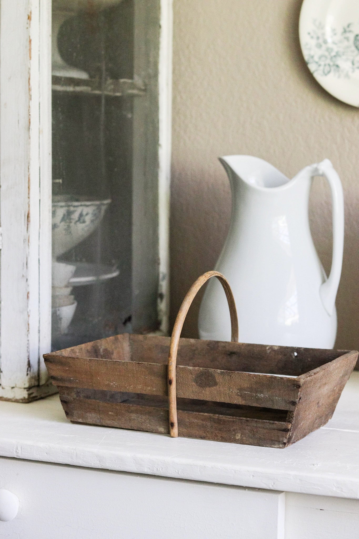 Rustic Vintage French Trug No.1