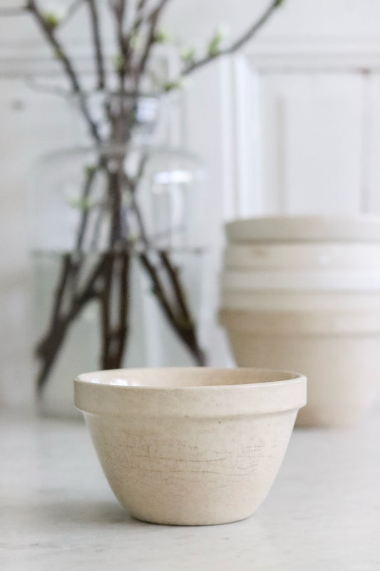 Stained Vintage English Pudding Bowl