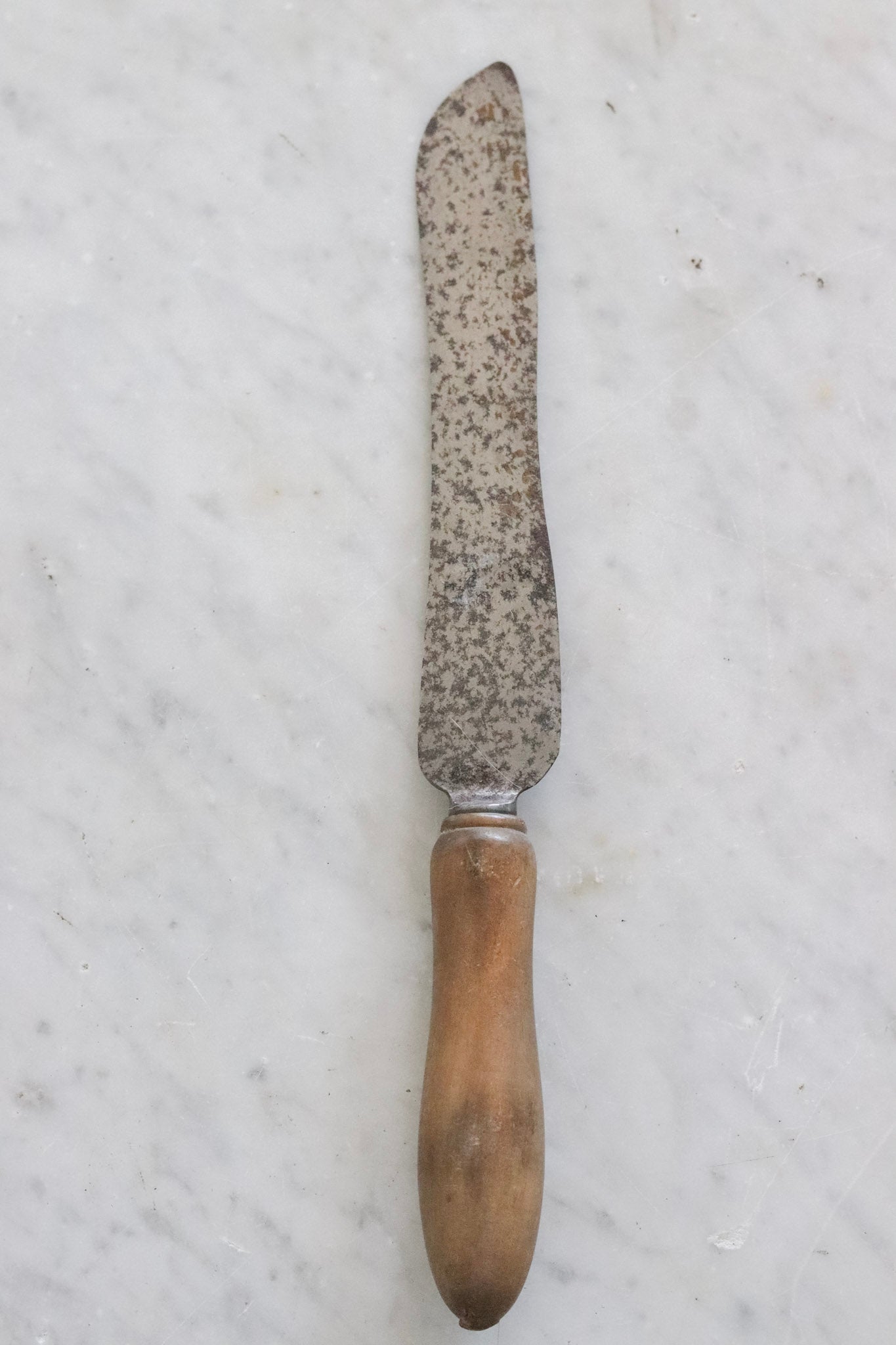 Antique English Carved Bread Knife