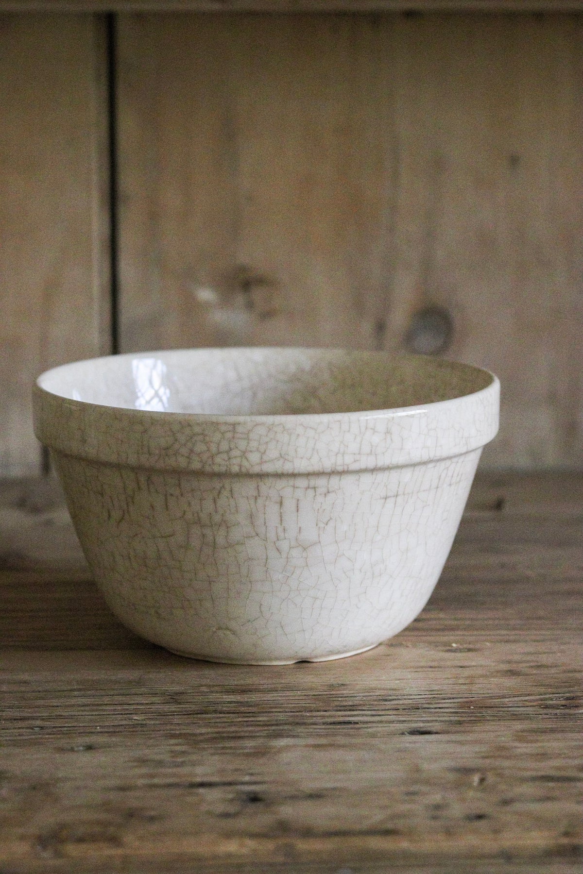 Stained Vintage English Pudding Bowl