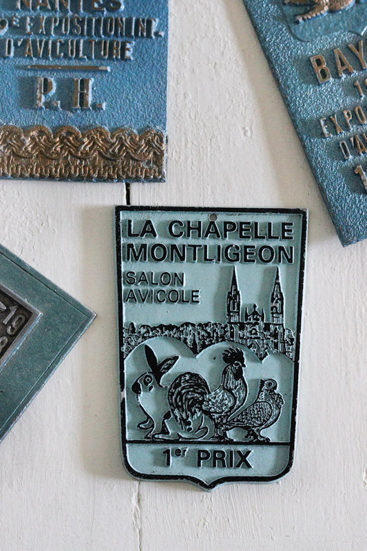 Vintage French Livestock Plaque - La Chapelle Montligeon