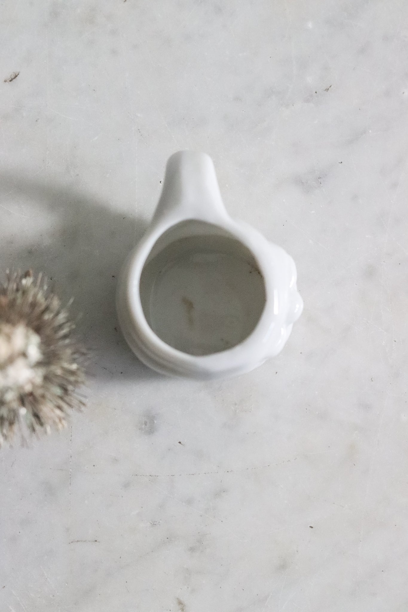 Mini Vintage Santa Mug with Vintage Bottle Brush Tree