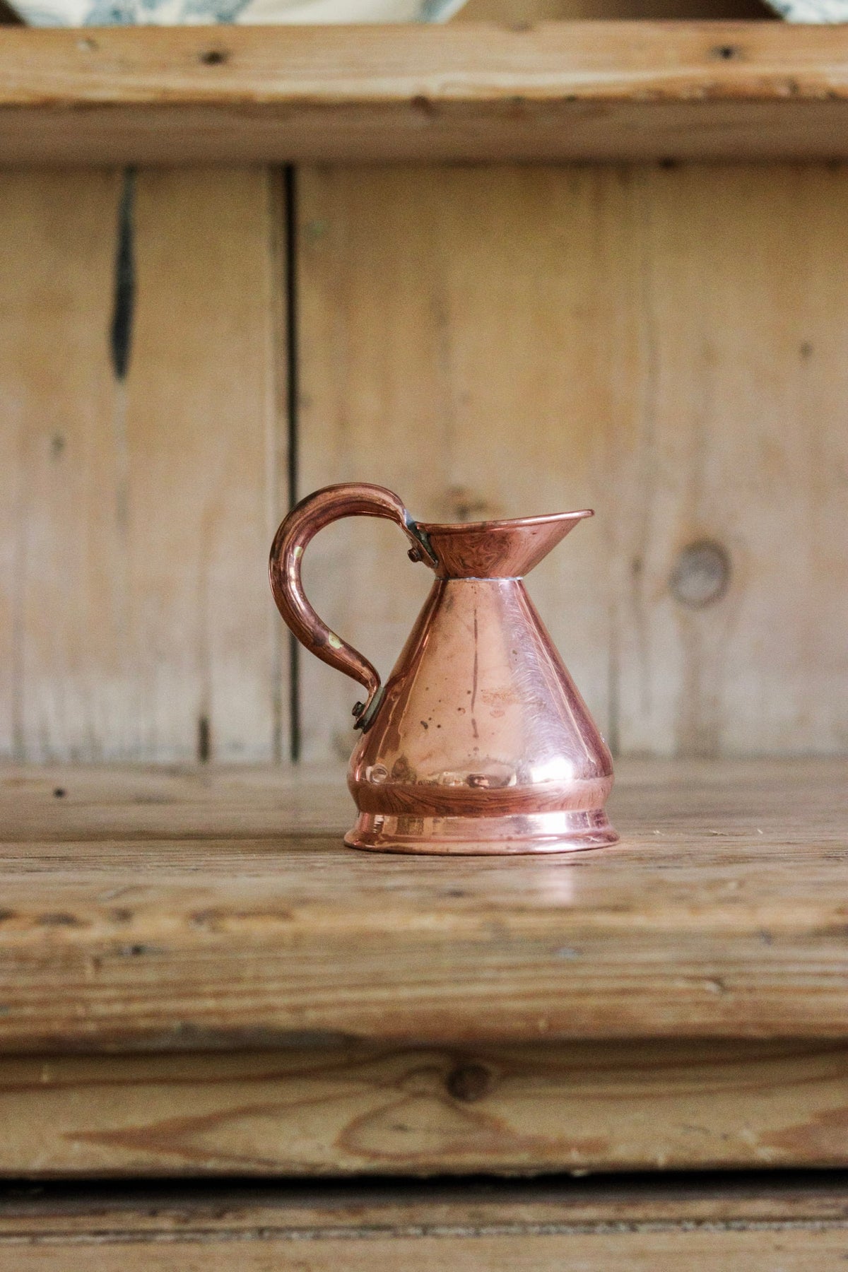 Antique English Copper Gill Measuring Jug