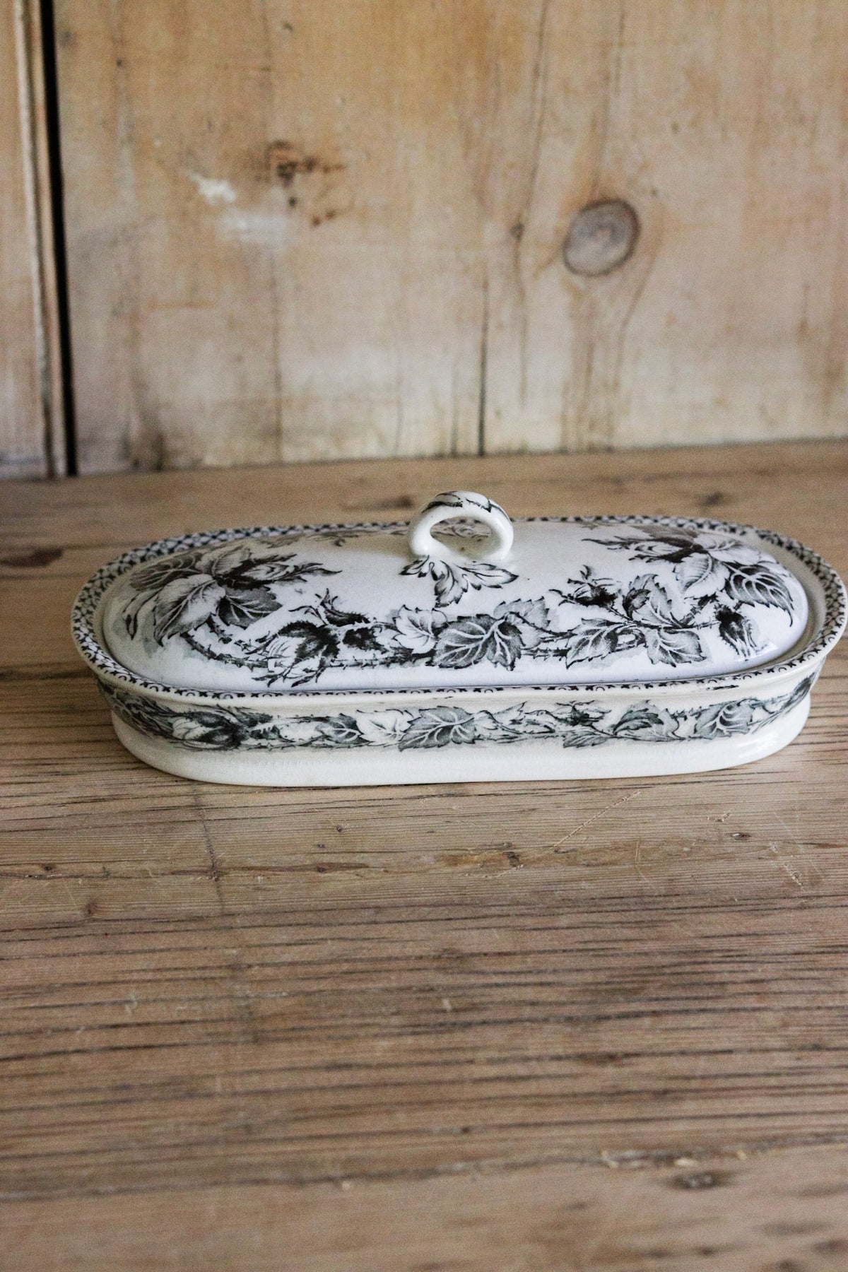 Antique English Transferware Razor Dish