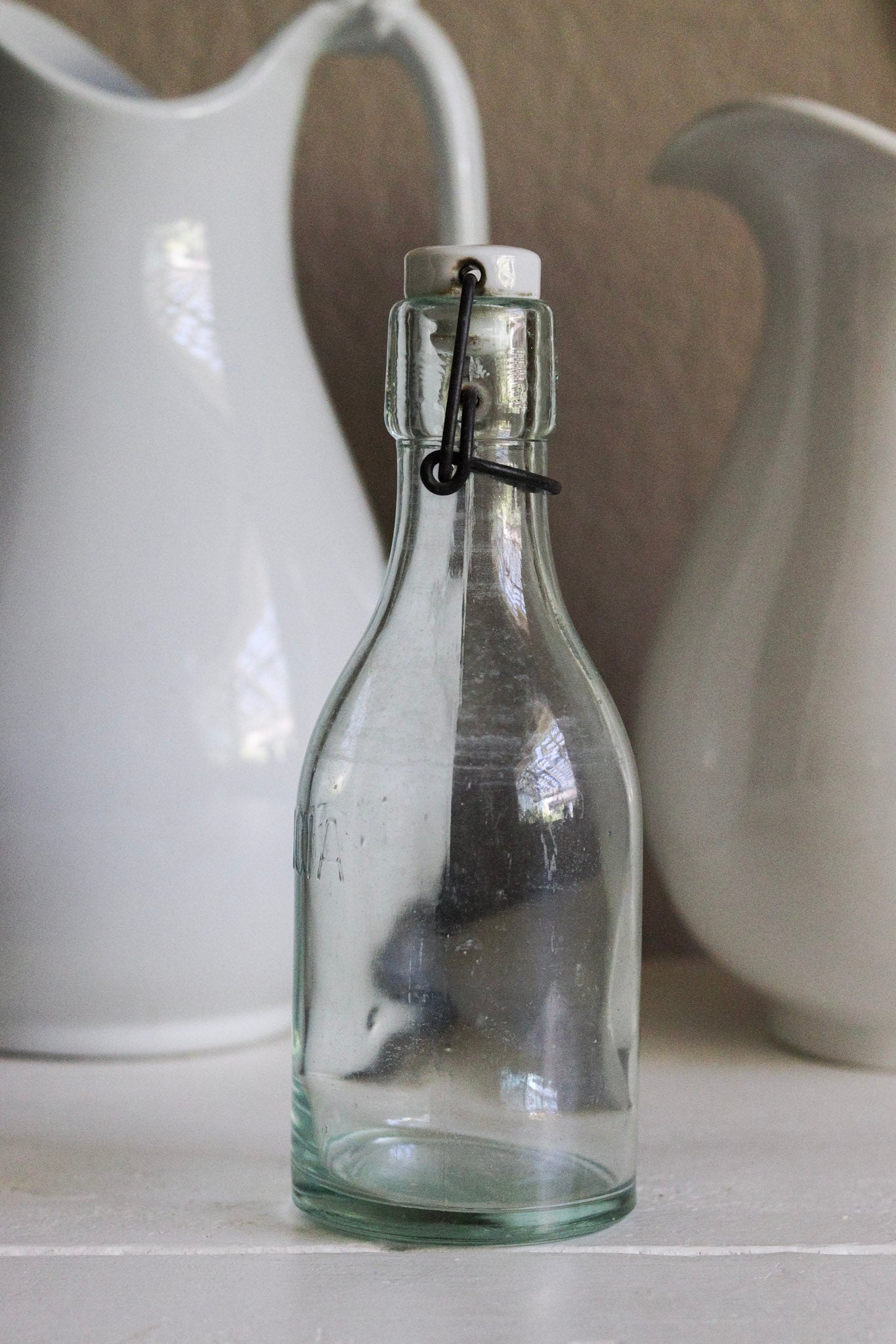 Vintage Bottle with Porcelain Top
