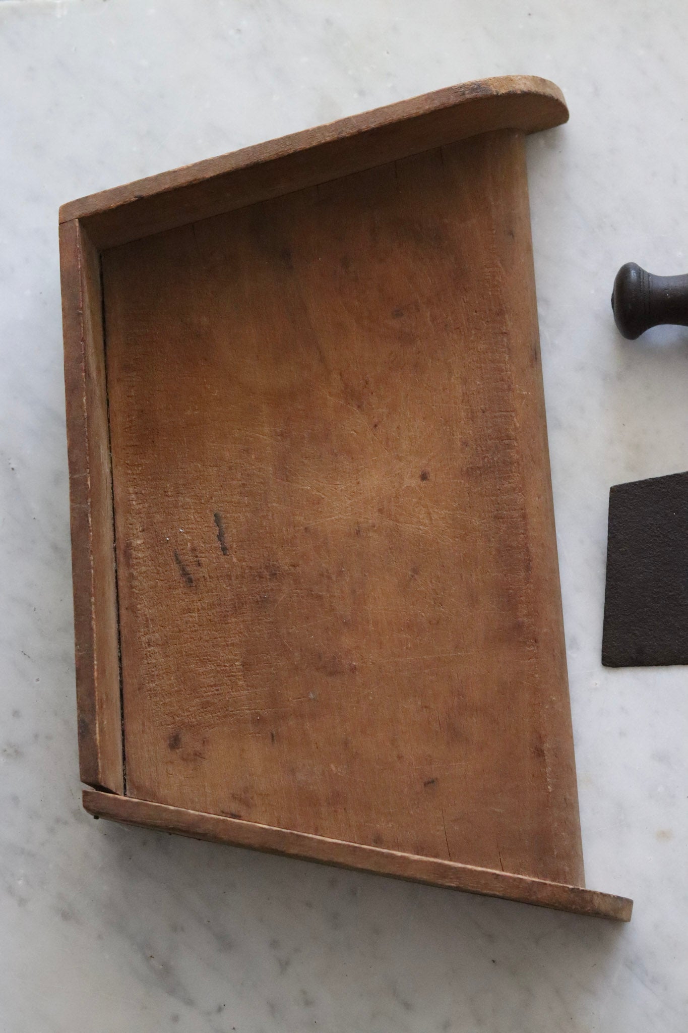 Vintage French Cutting Board & Vintage English Herb Chopper