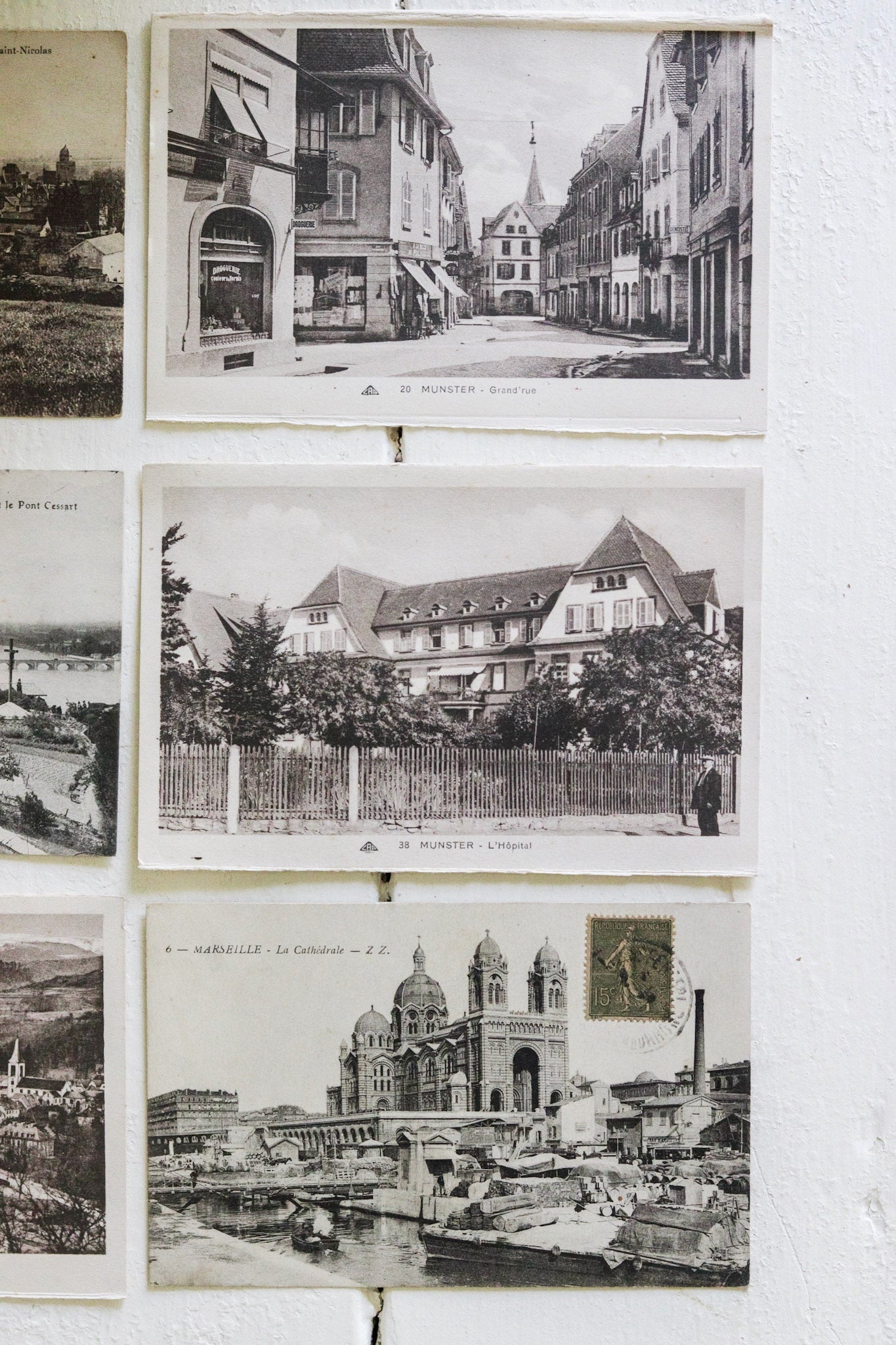 Six Vintage French Postcards - No.1