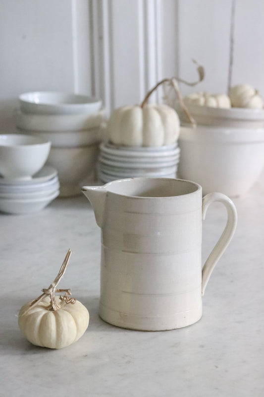 Vintage Banded Ironstone Pitcher