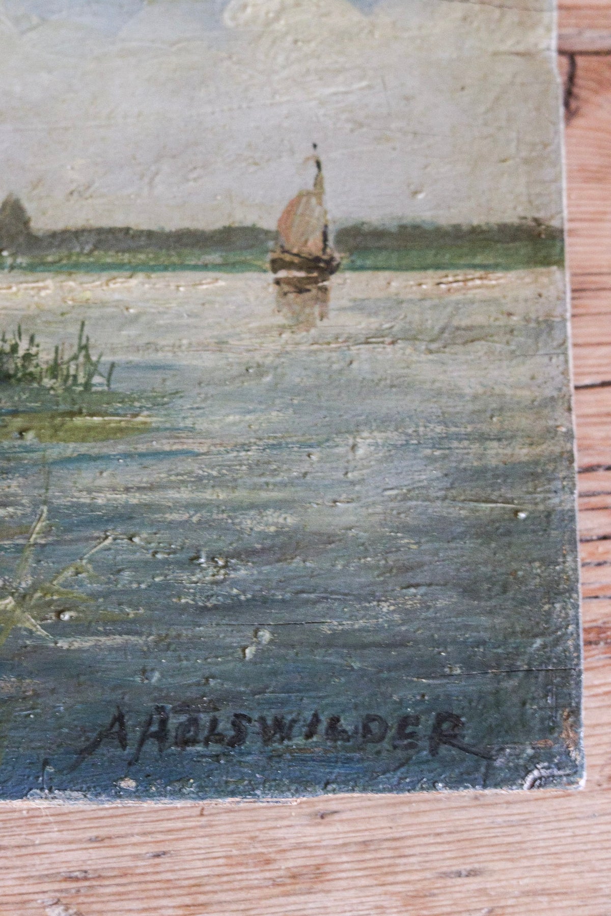 At the Waters Edge Oil Painting