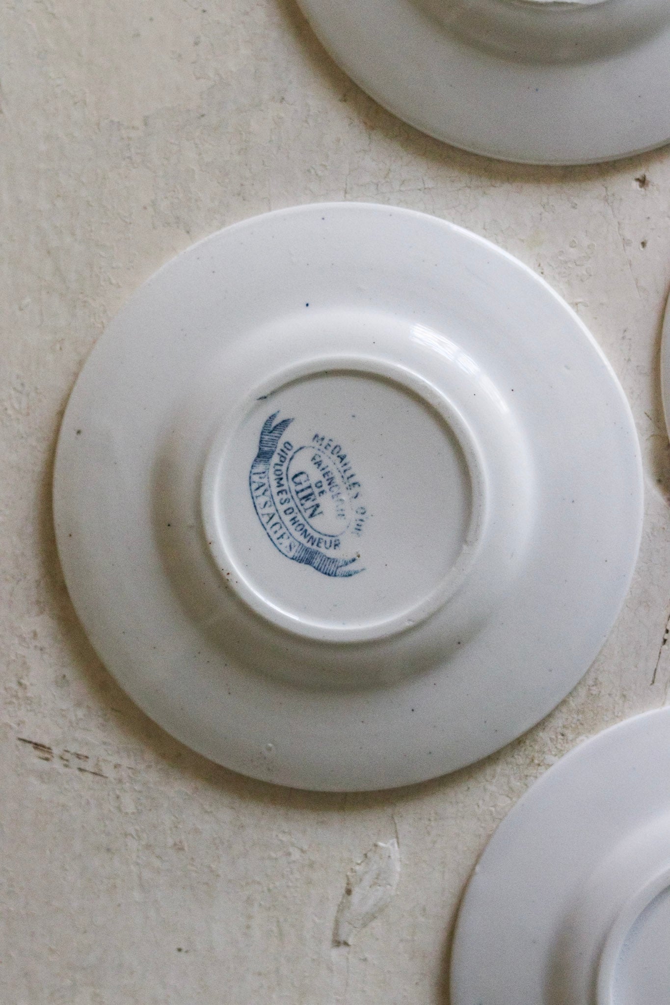 Set of Antique French Dînette Set Transferware Dinner Plates  No. 1