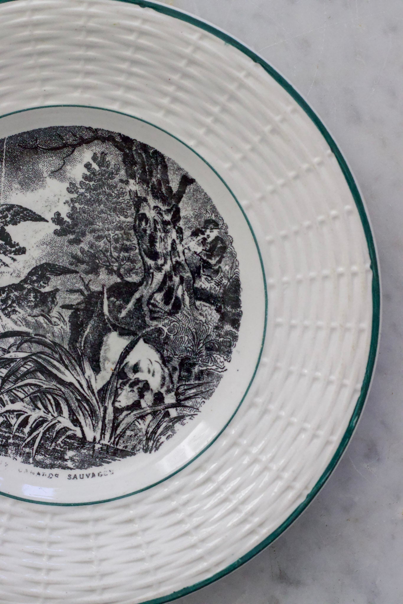 Antique French Transferware Plate