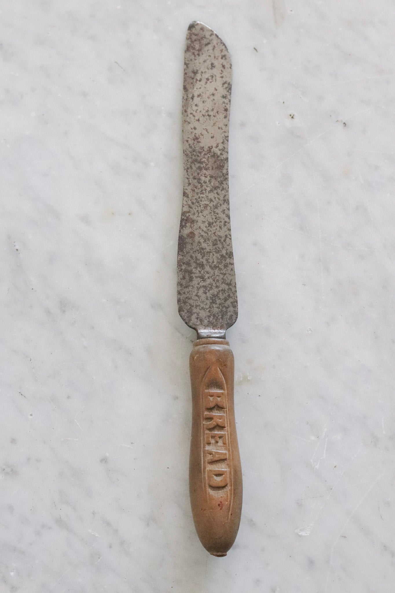 Antique English Carved Bread Knife