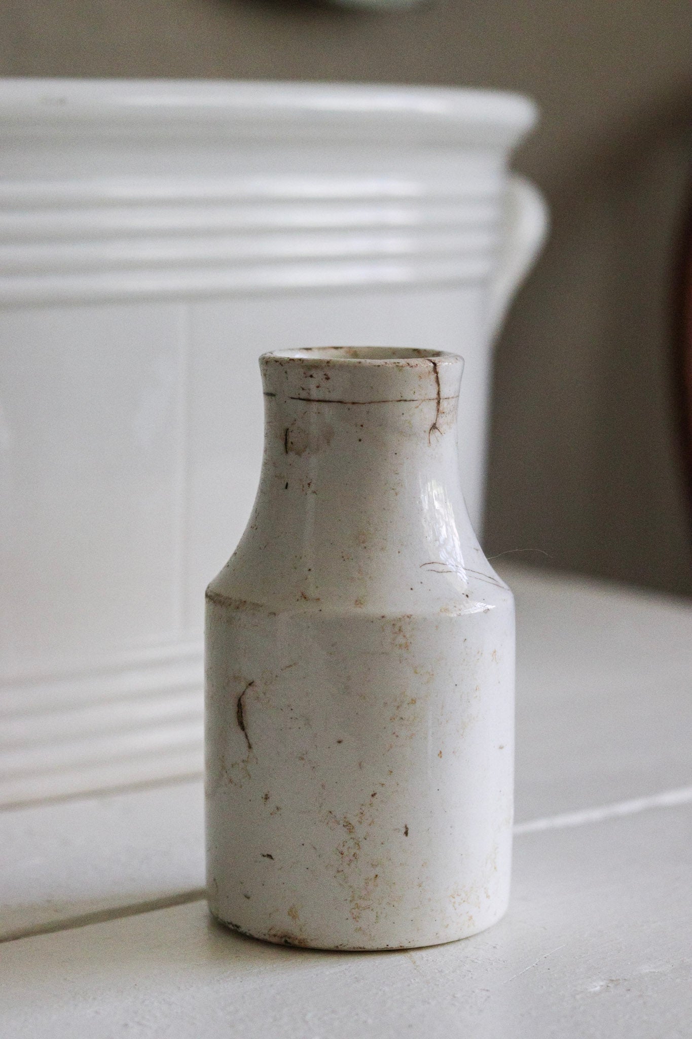 Worn Antique French Mustard Pot