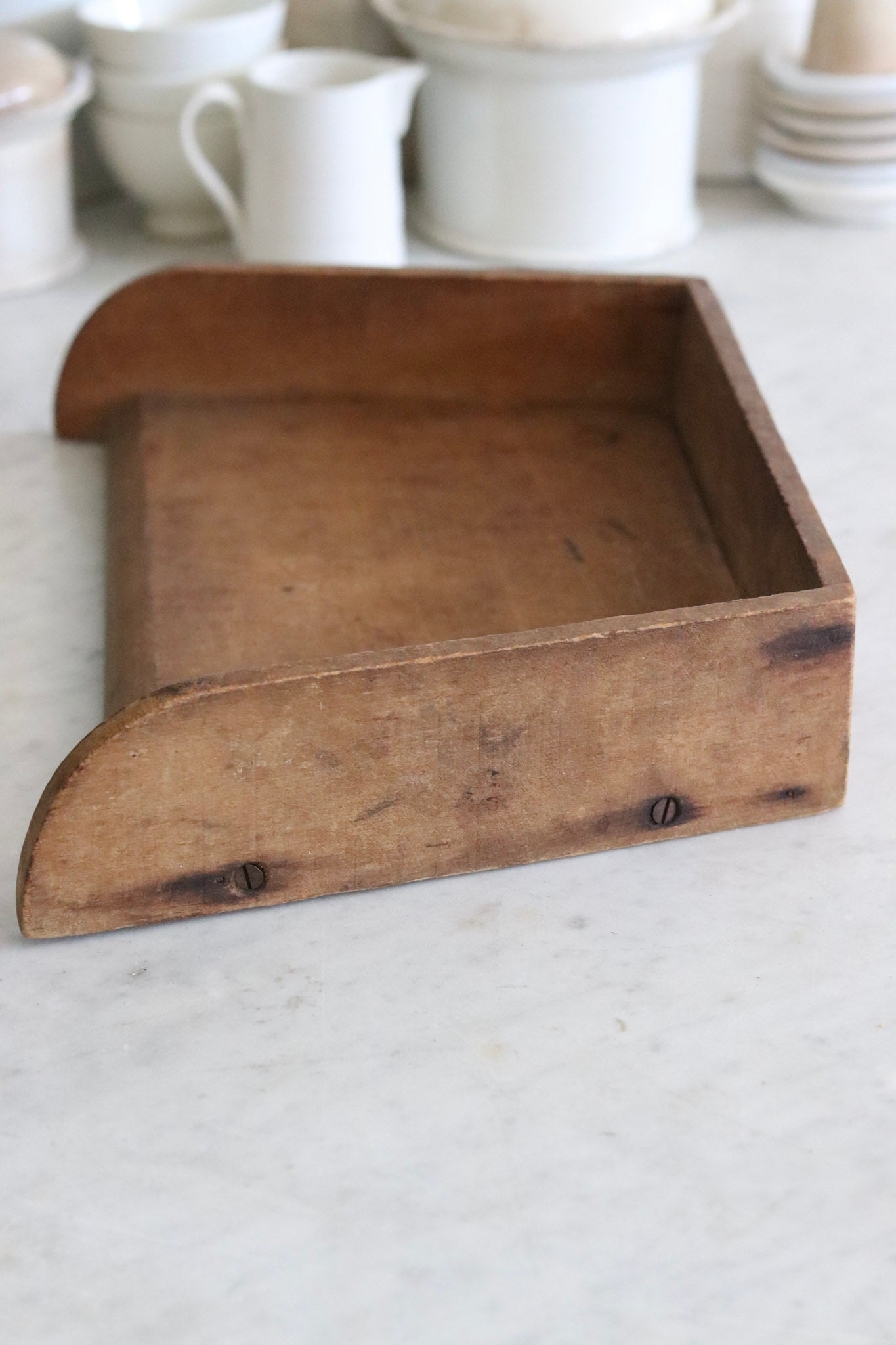 Vintage French Cutting Board & Vintage English Herb Chopper