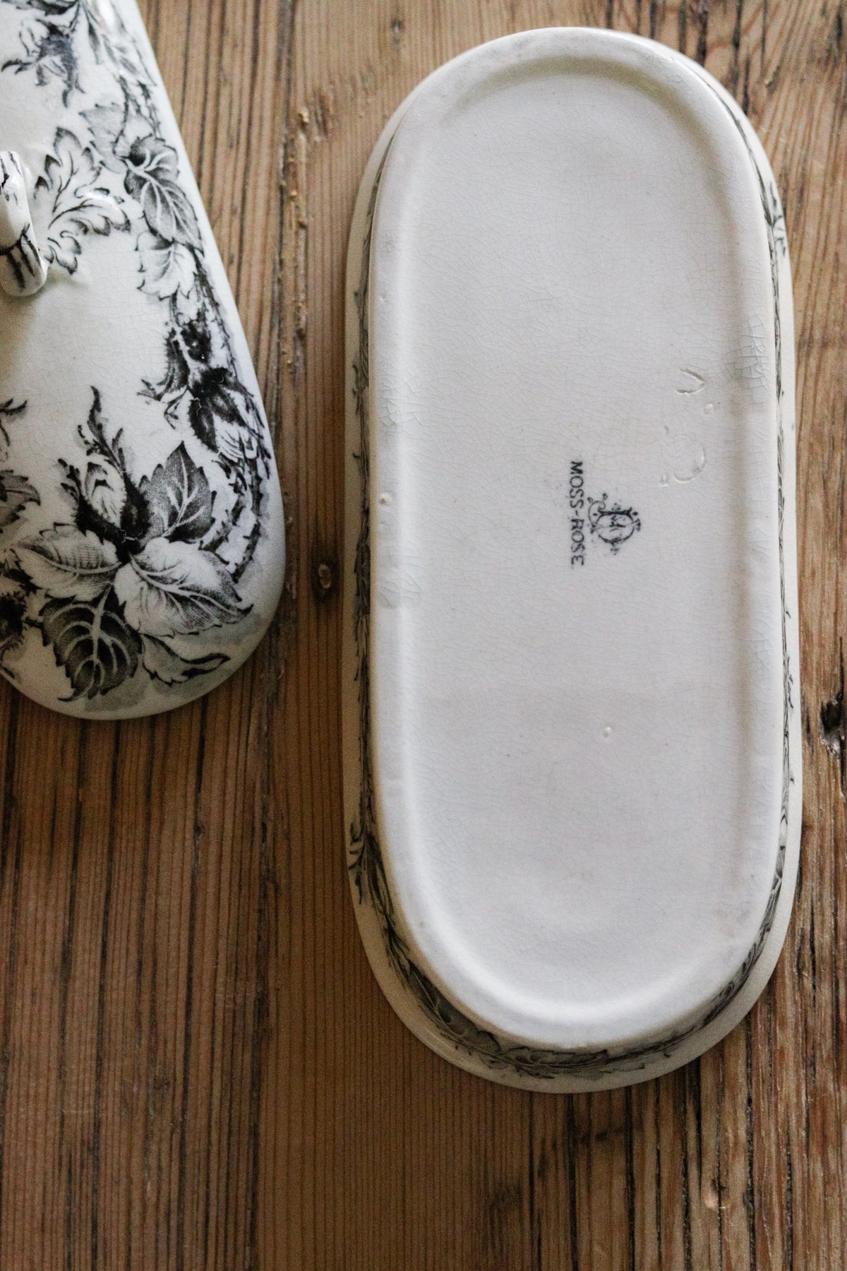 Antique English Transferware Razor Dish