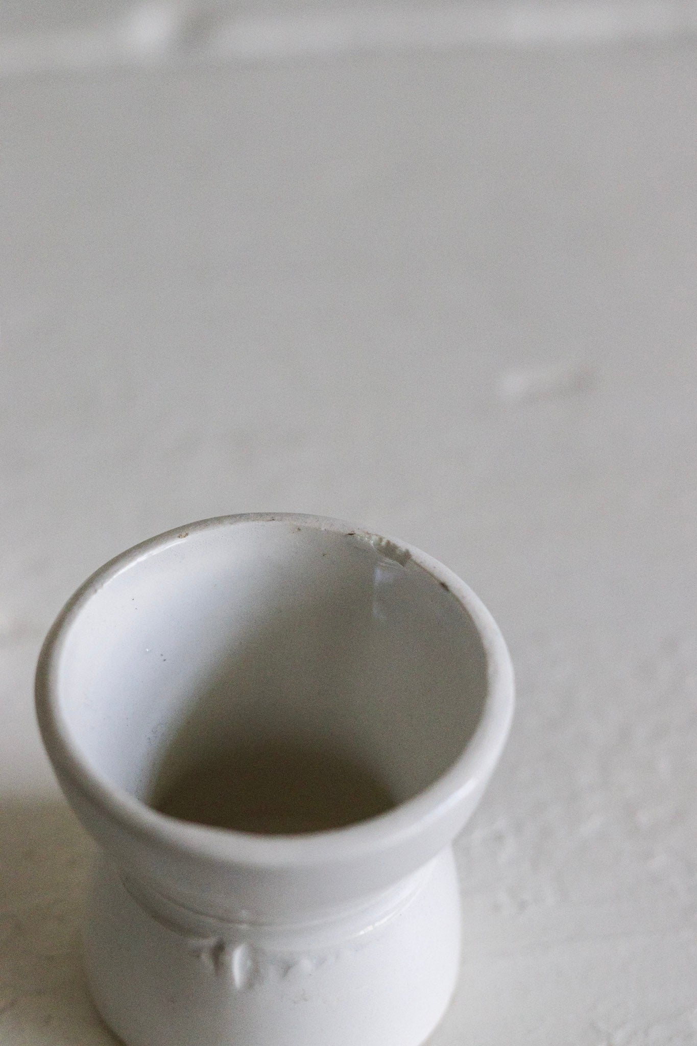 Pair of Antique French Ironstone Egg Cups No.3 - See Description