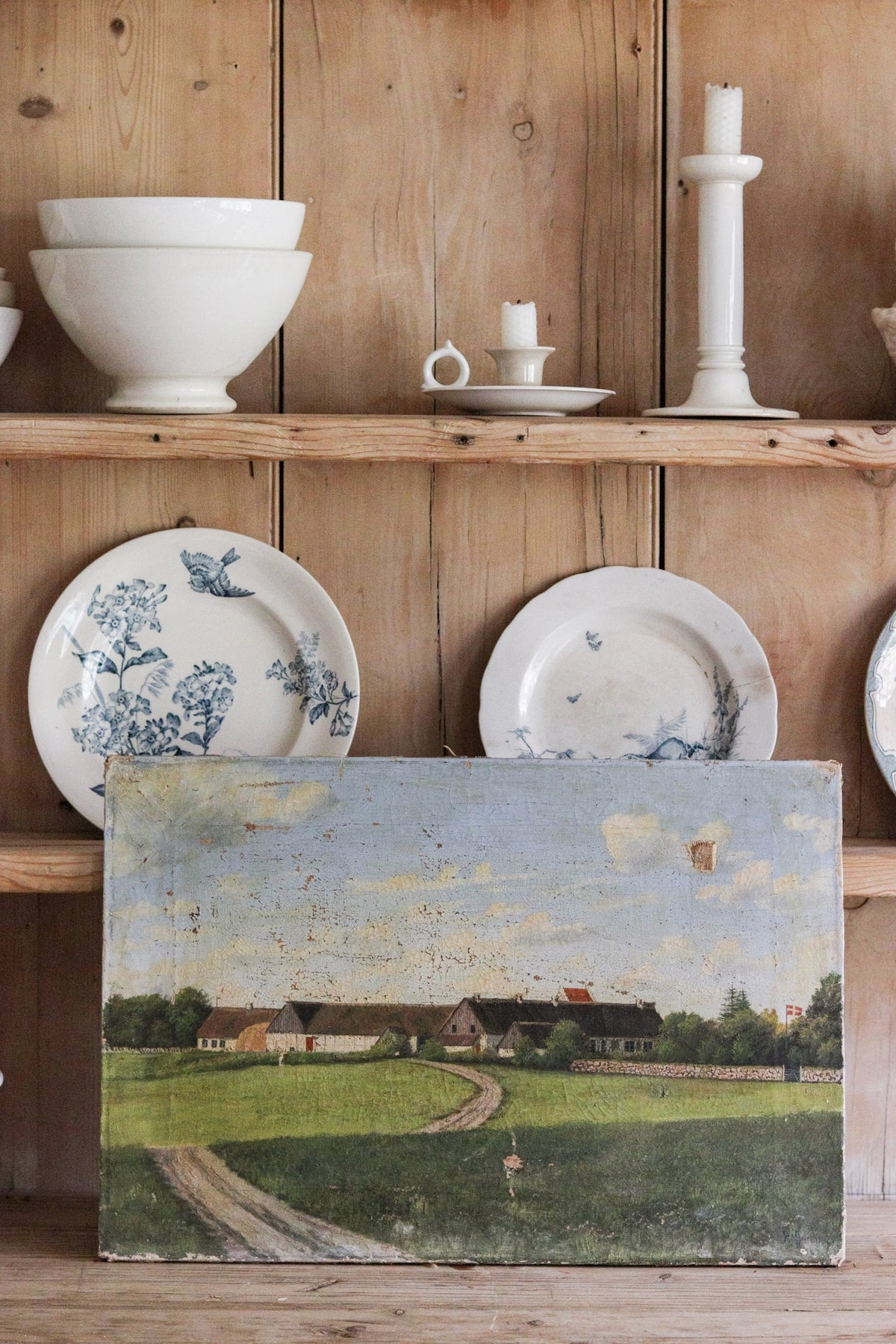 Antique English Landscape Dated 1915