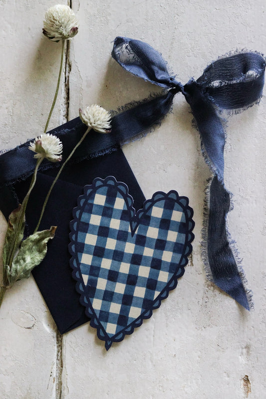 Blue Heart Mini Card