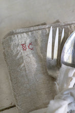 Load image into Gallery viewer, Vintage French Monogrammed Kitchen Towel &amp; Vintage Serving Pieces
