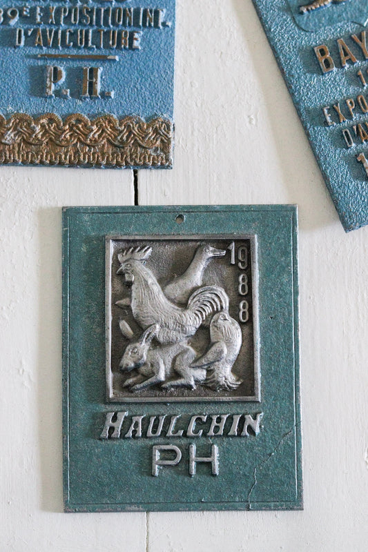 Vintage French Livestock Plaque - Haulchin