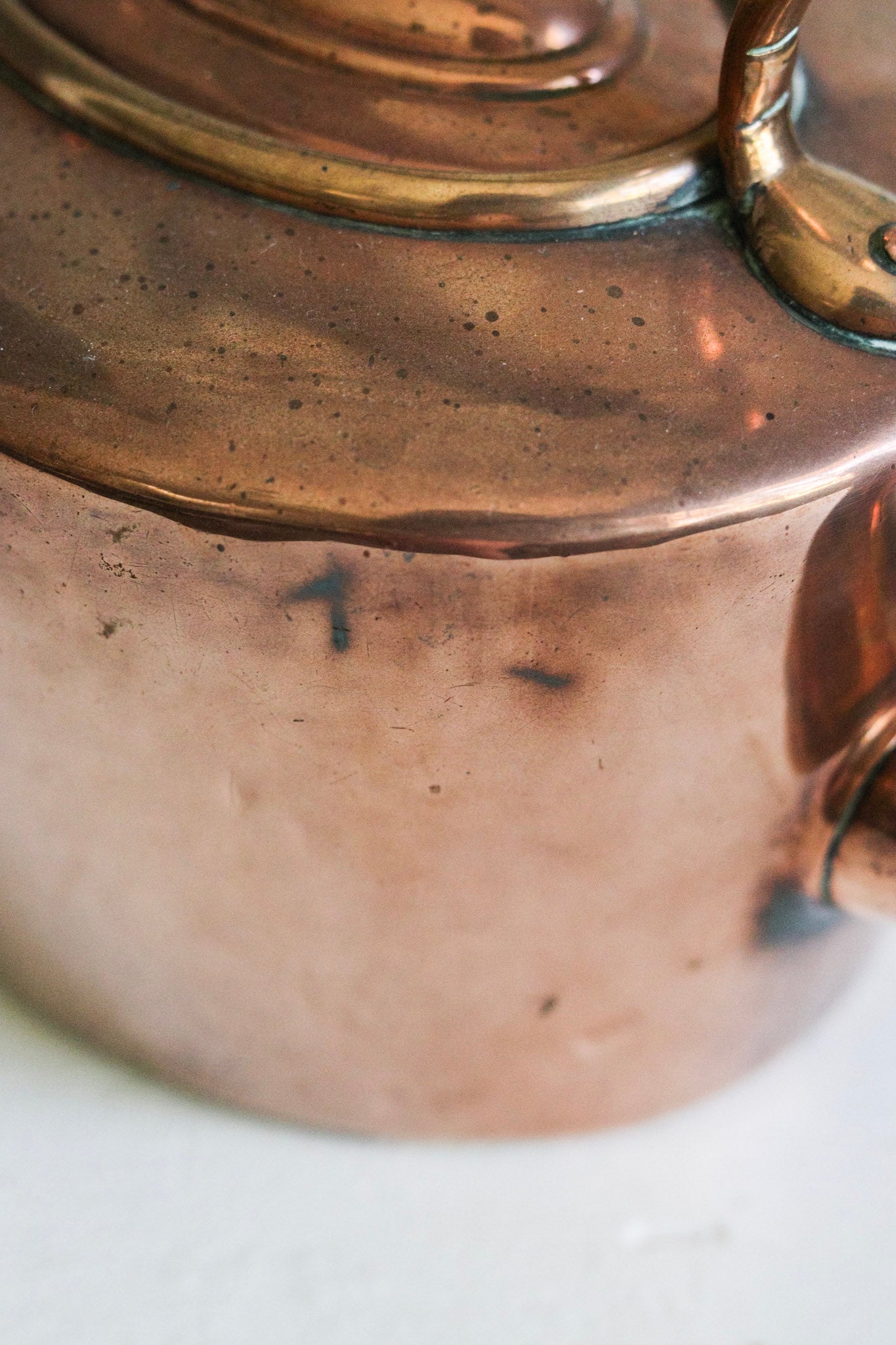 Petite Antique English Copper Kettle