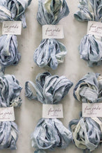 Load image into Gallery viewer, Botanically Dyed Silk Ribbon - Chambray Blue
