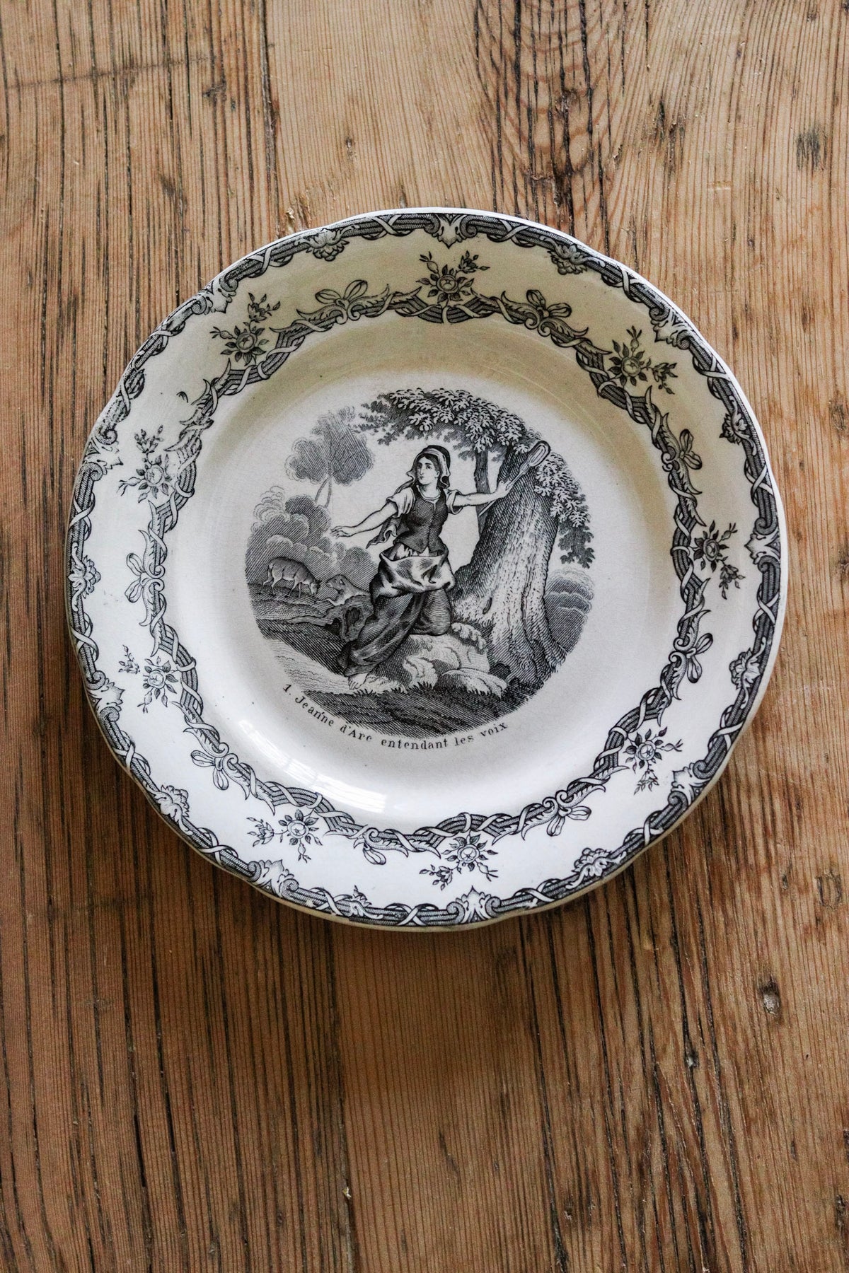 Antique French Transferware Plate
