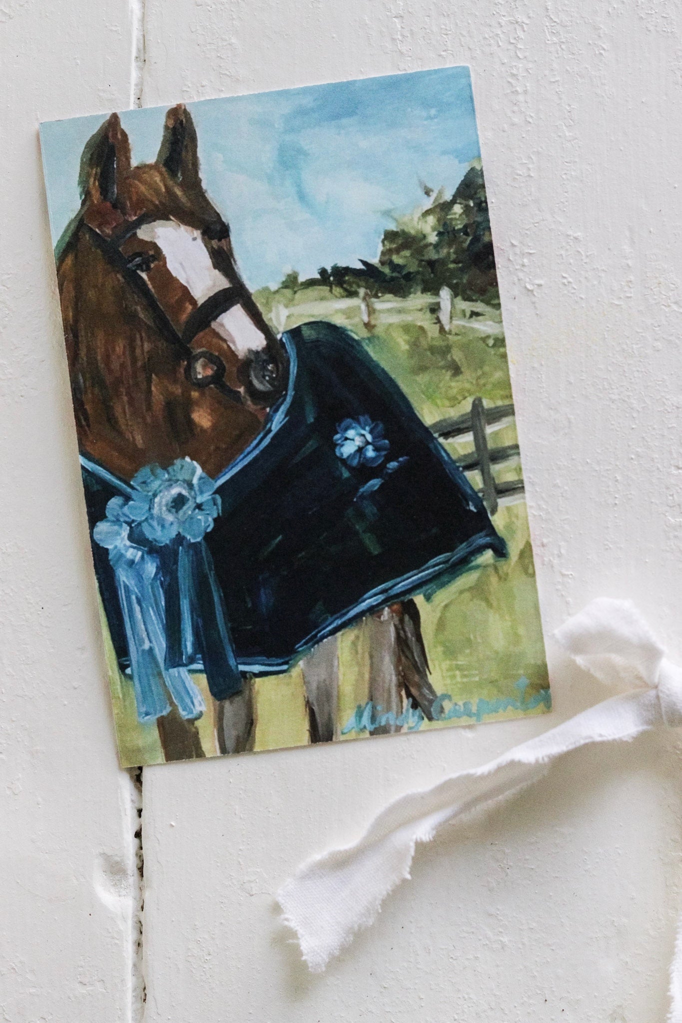 Blue Ribbon Horse Postcard
