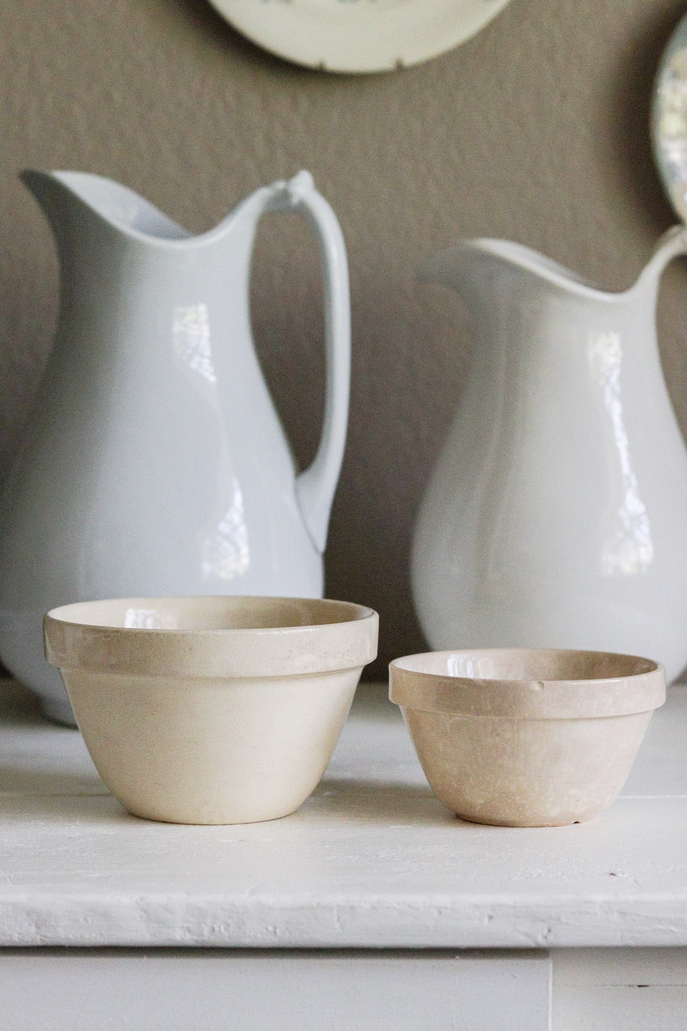 Pair of Vintage English Pudding Bowls No.2
