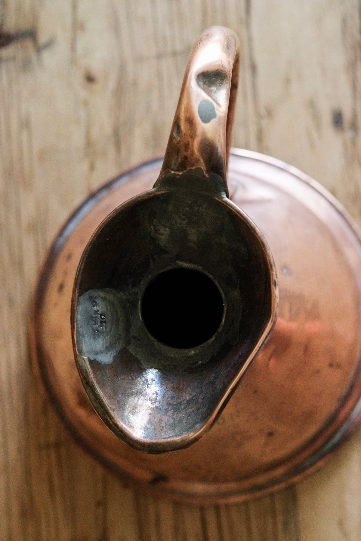 Antique English Copper Half Gallon Measuring Jug
