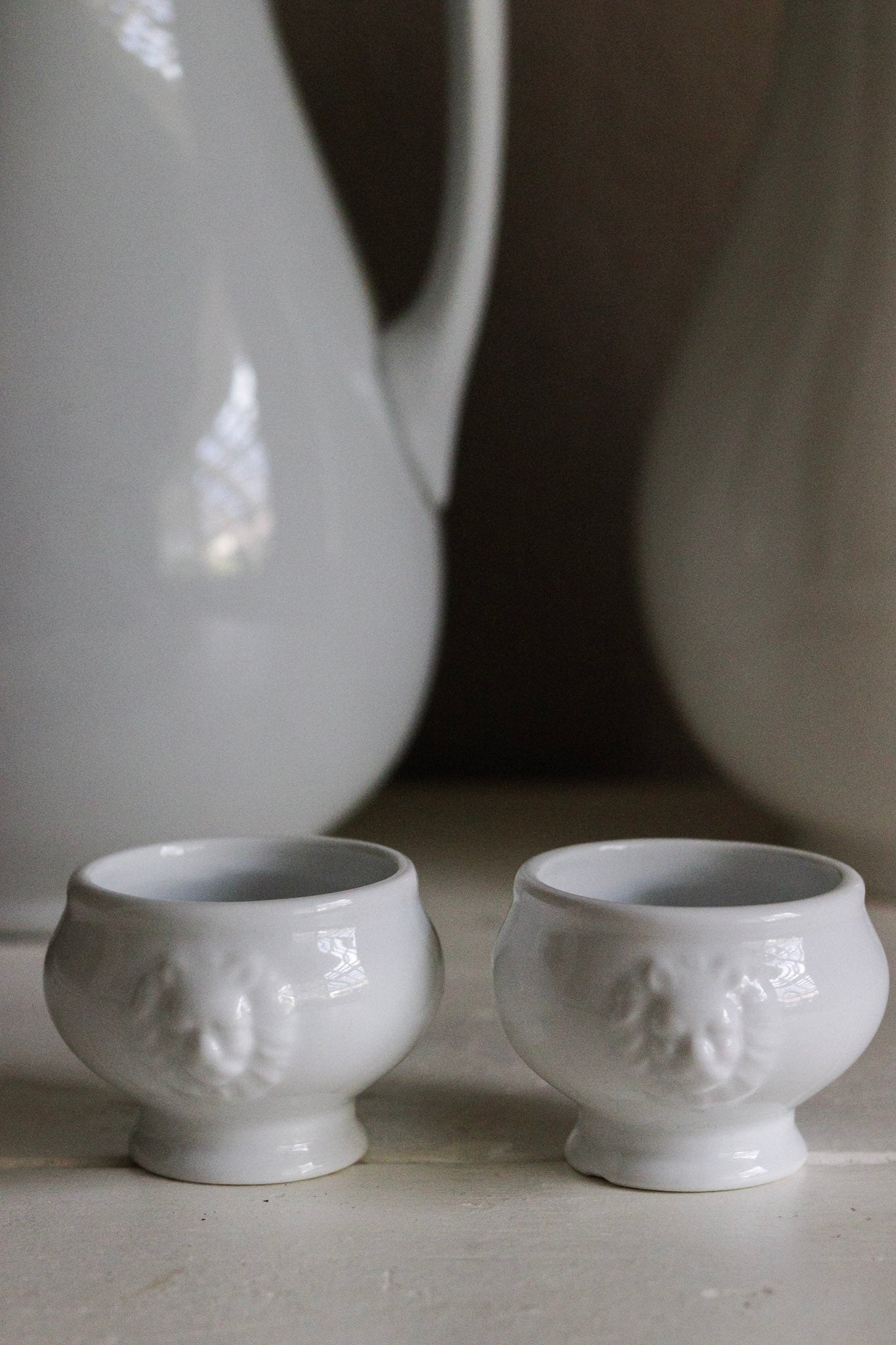 Pair of Petite Vintage French Lion Bowls  - See Description