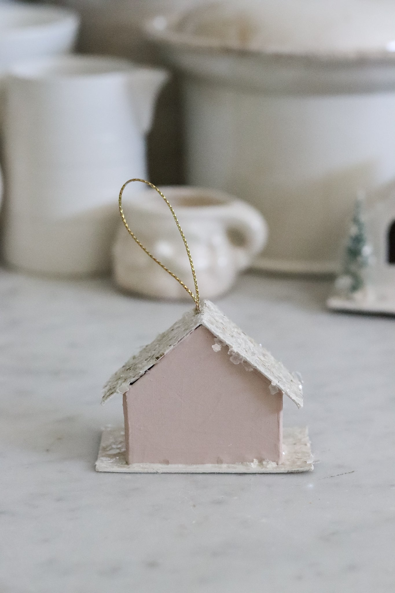 Petite Vintage Putz House Ornament