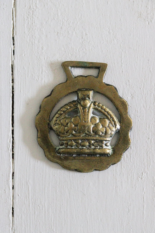 English Horse Brass - Crown