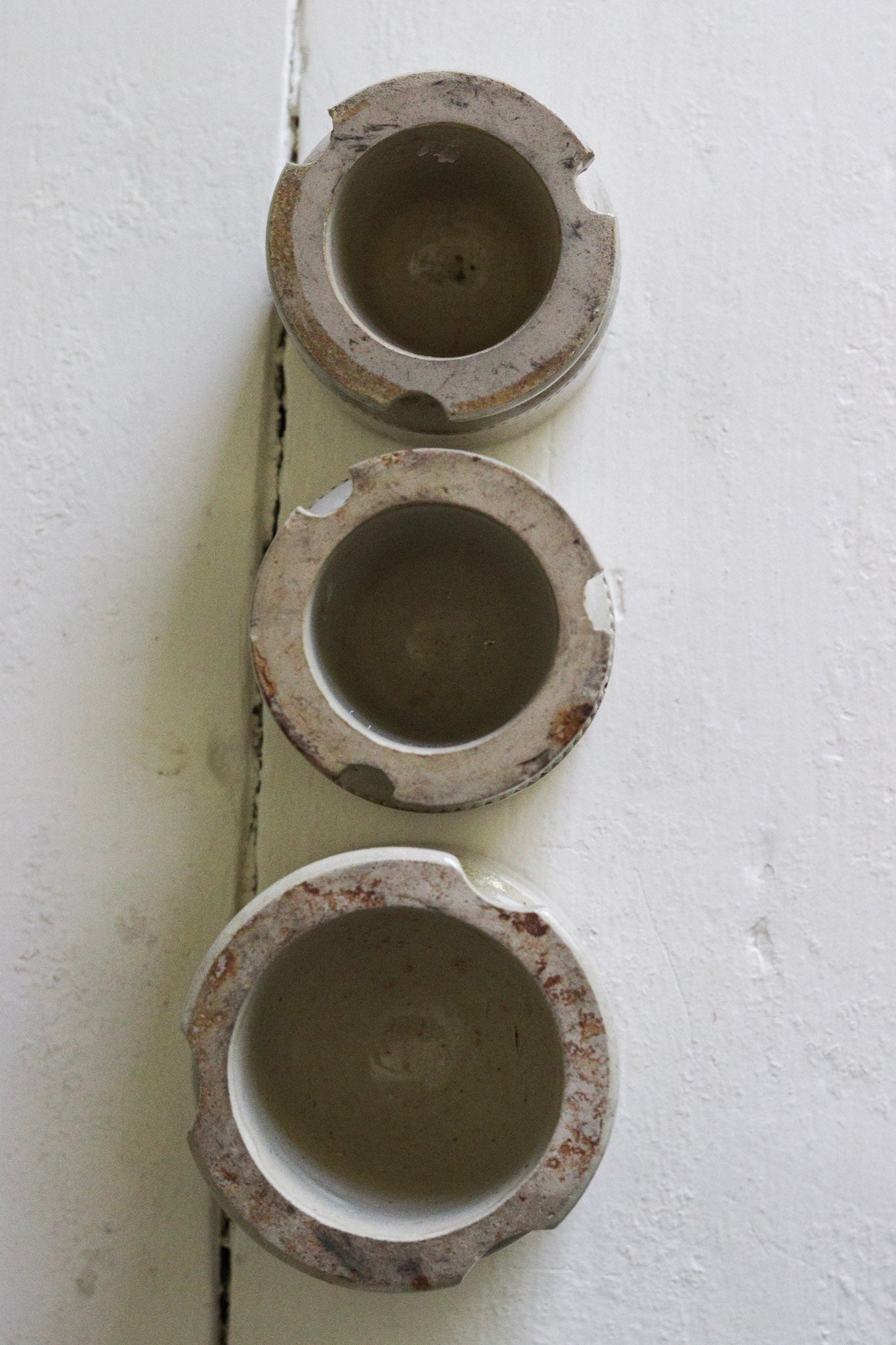 Antique English Caviar Pots - Set of Three
