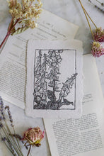 Load image into Gallery viewer, Handmade Letterpress Foxglove Art Print
