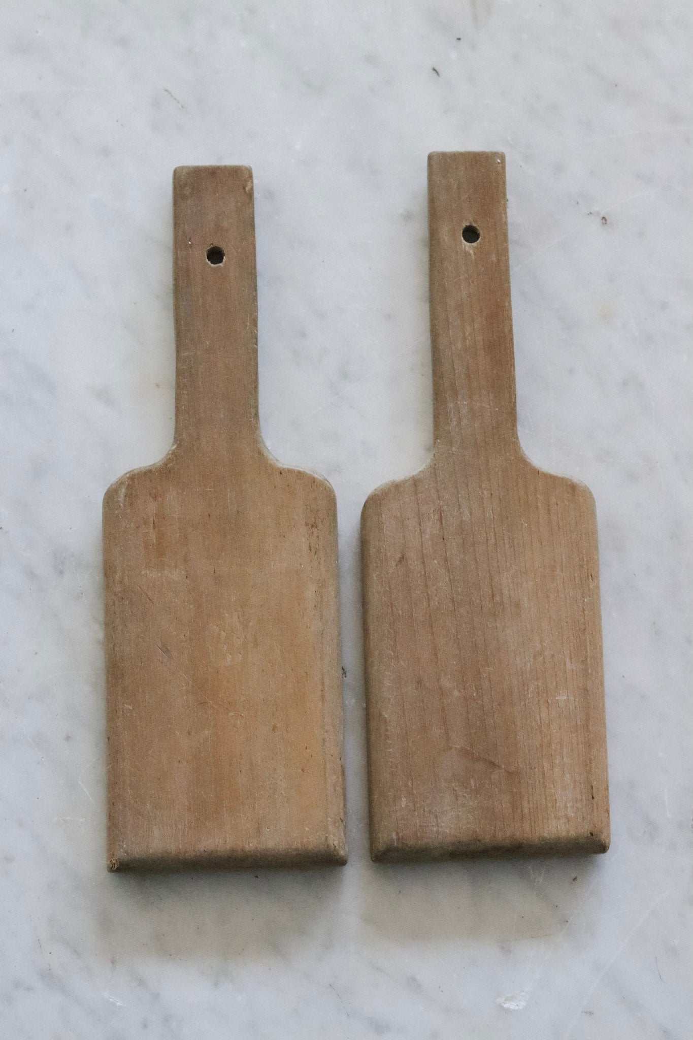 Pair of Vintage English Wooden Butter Pats