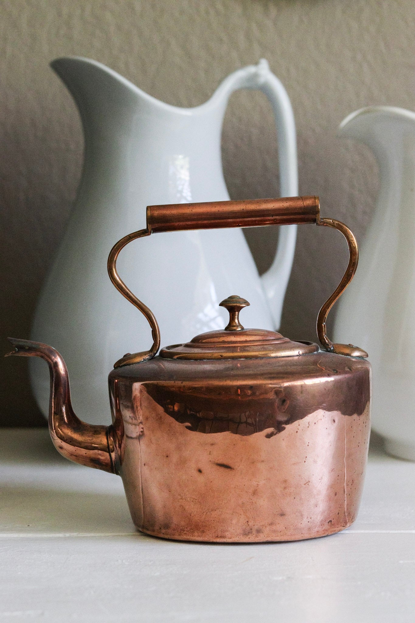 Petite Antique English Copper Kettle