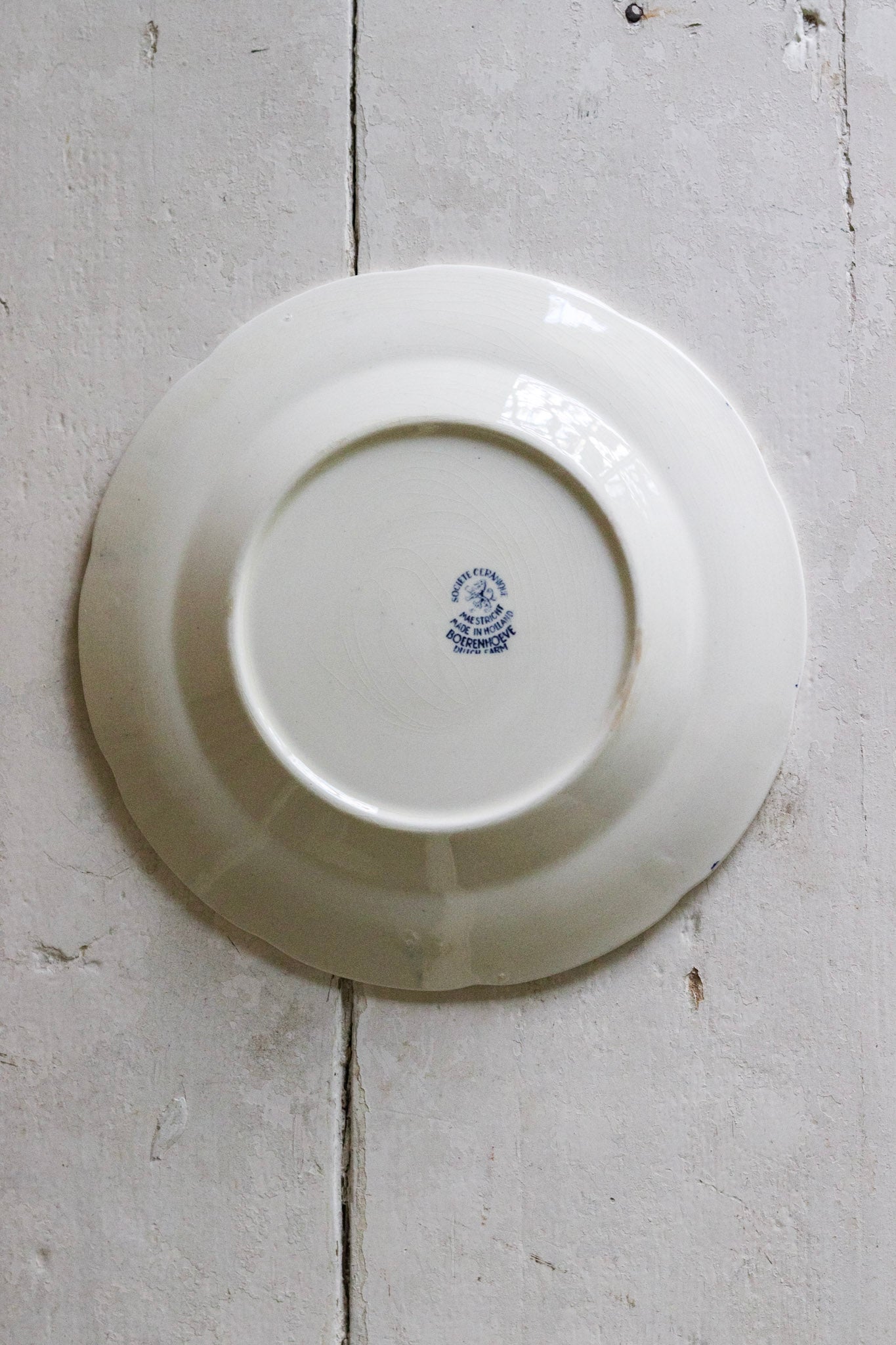 Vintage Dutch Transferware Plate - Dutch Farm No.3