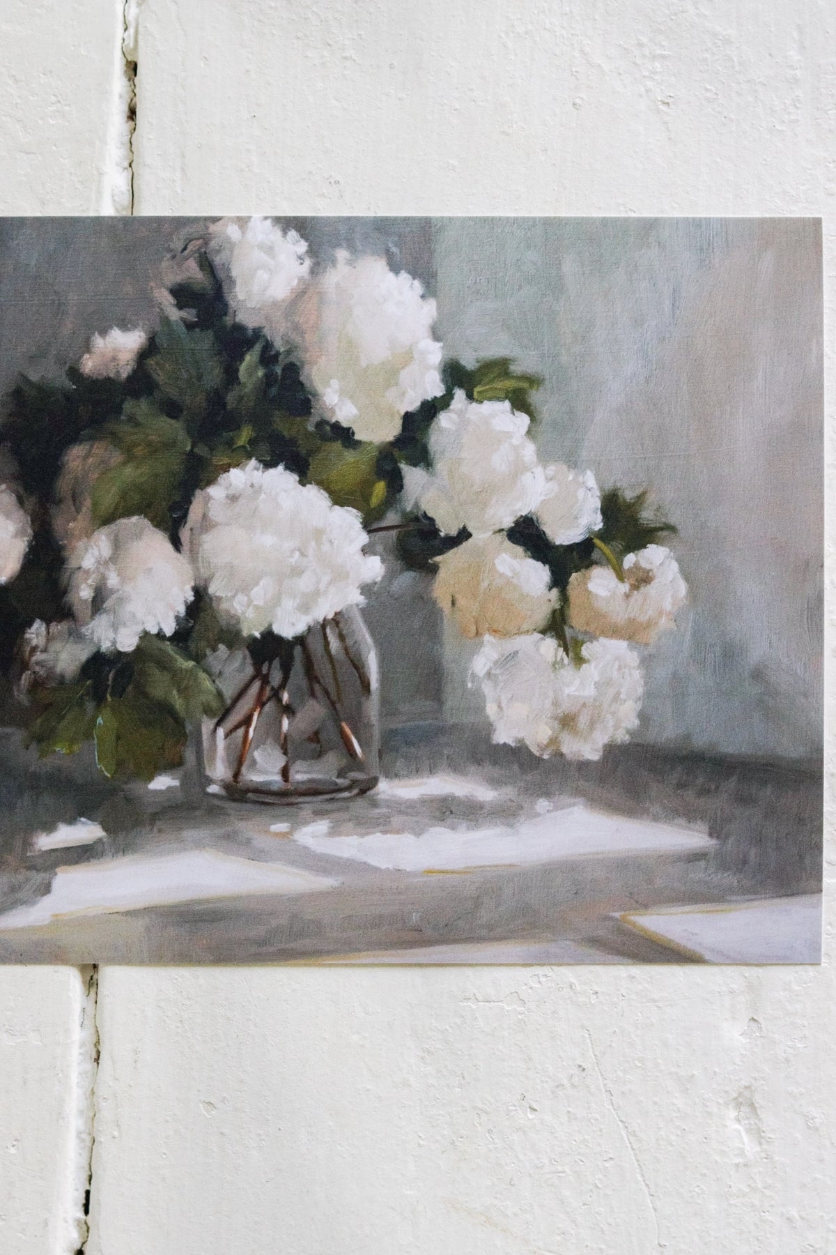 Snowball Viburnum in Glass Vase Print