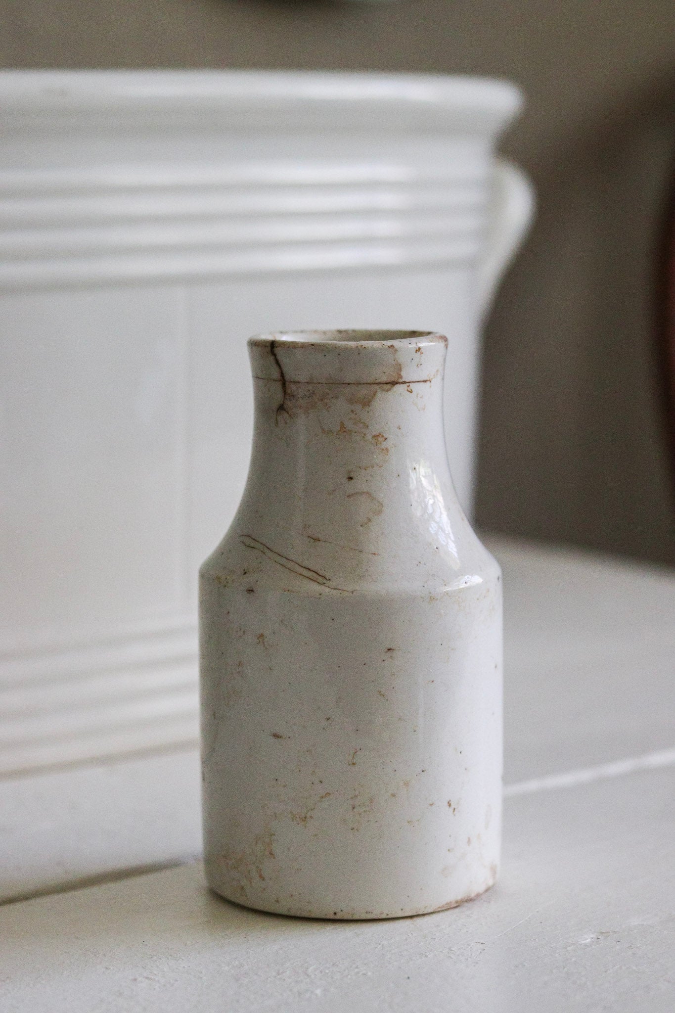 Worn Antique French Mustard Pot
