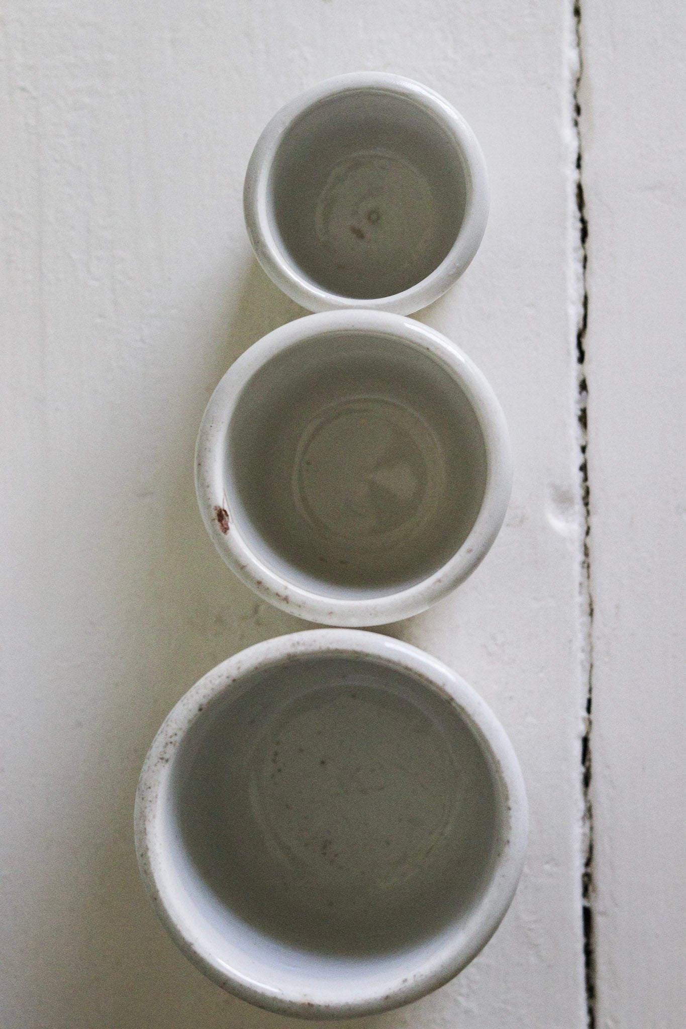 Antique English Maling Pots - Set of Three
