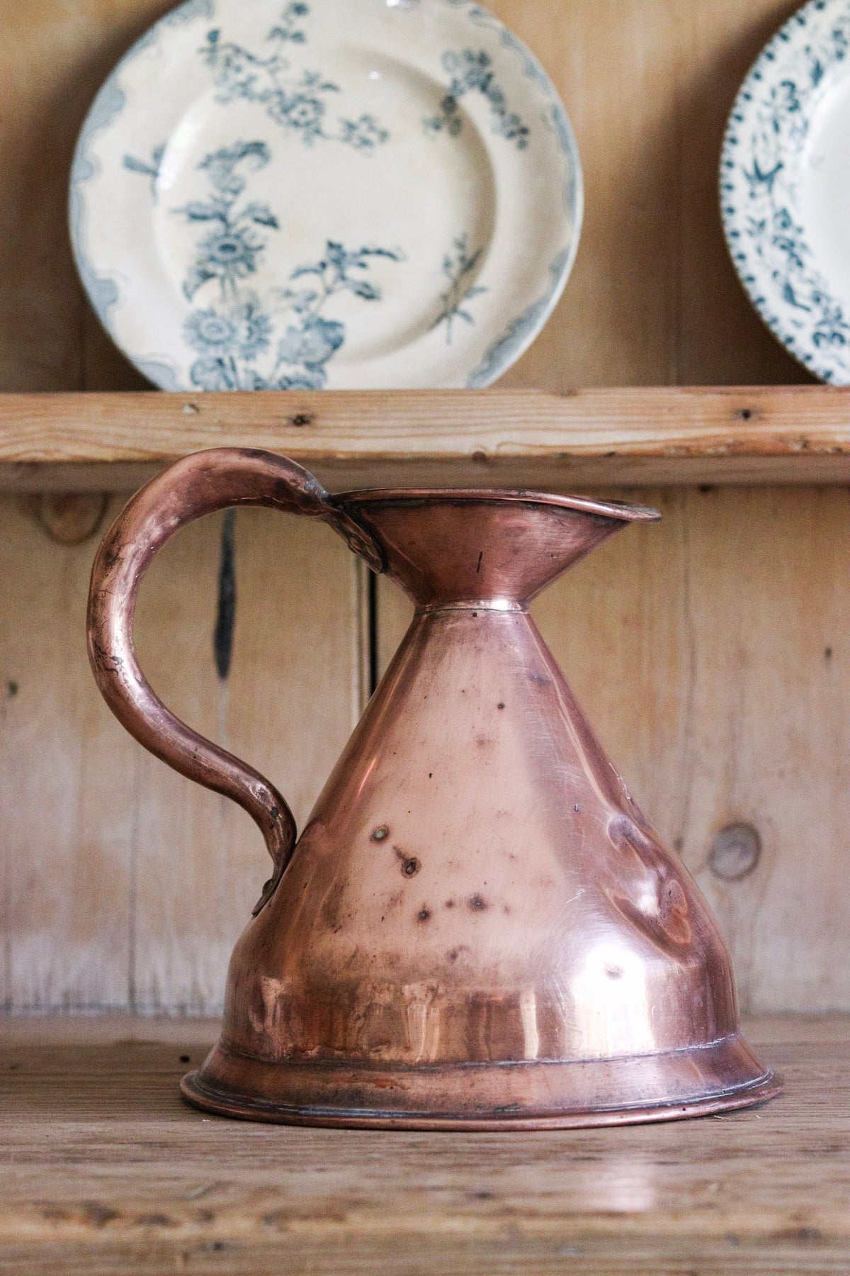 Antique English Copper Half Gallon Measuring Jug