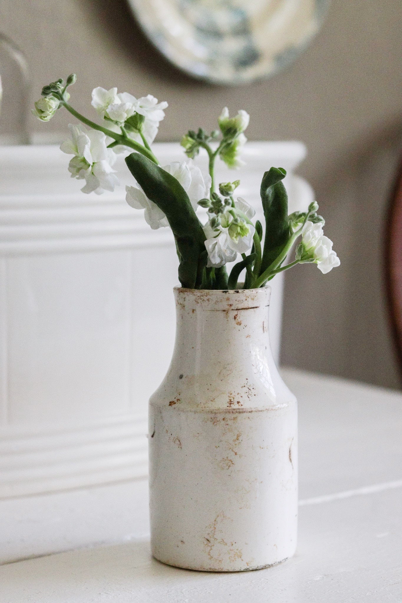 Worn Antique French Mustard Pot