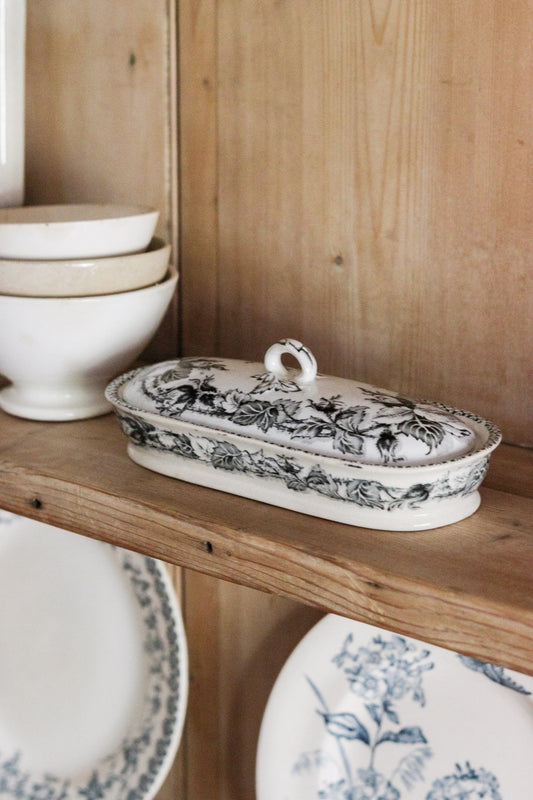 Antique English Transferware Razor Dish