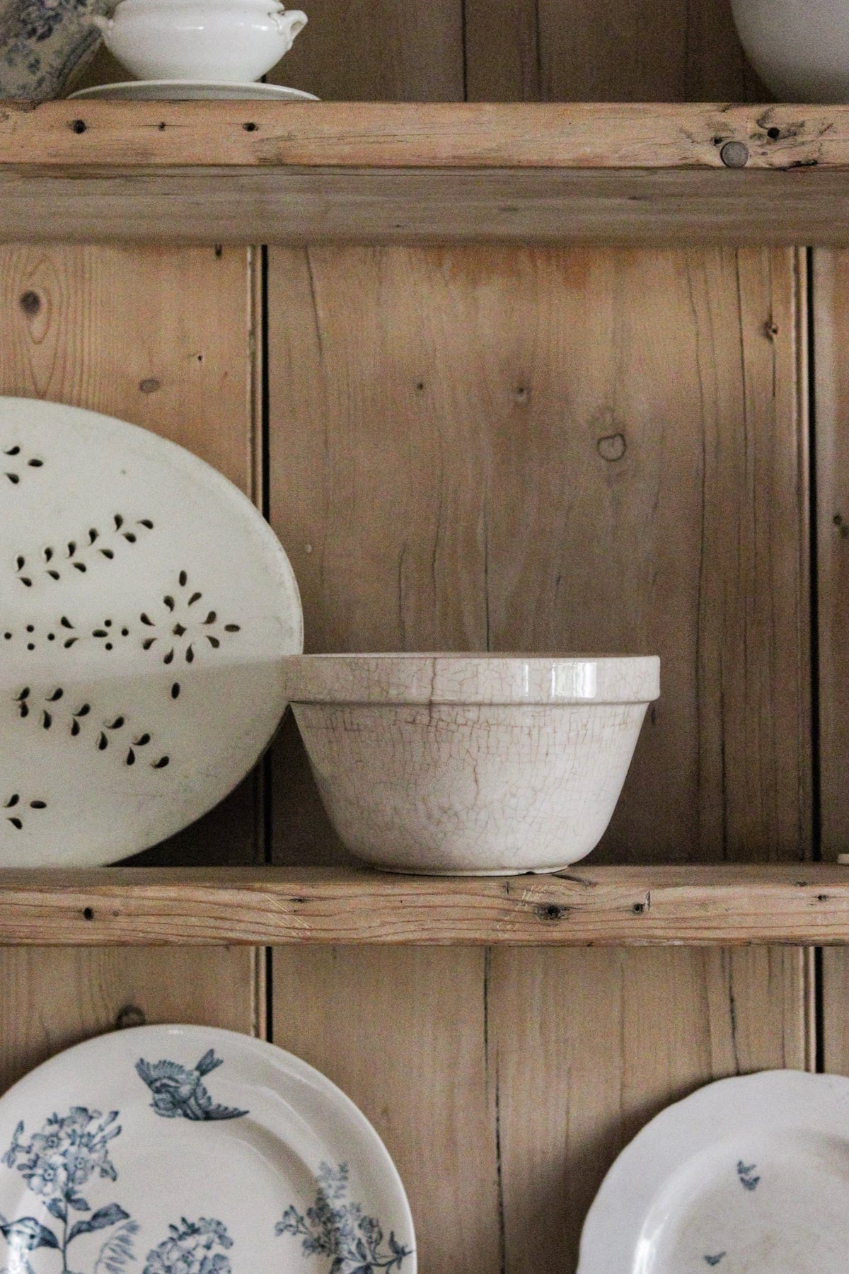 Stained Vintage English Pudding Bowl